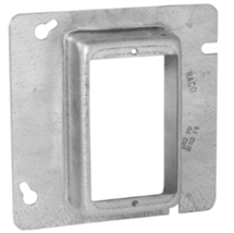 10- Pack Hubbell Raco Steel 4-11/16&quot; Square Cover, 1-Device, Mud Ring, 1-1/4&quot; - $46.75