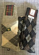 (2) Vtg 80s Christian Dior Alexander Julian Men&#39;s 10-13 Acrylic Wool Nylon Socks - £19.27 GBP