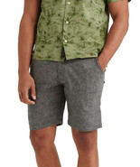Lucky Brand Mens Chambray Black Linen Cotton Flat Front Shorts, 38W (580... - $70.57 CAD
