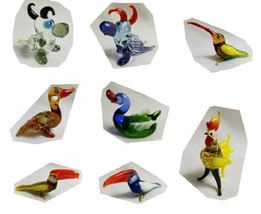 Russian Hand-Blown Art Glass Figurine Birds Birdie Fowl Aves You Choose - £17.00 GBP