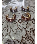 2 pairs AVON * pierced earrings * Pink  pr and blue pr* Large w/ backs - $20.51 CAD