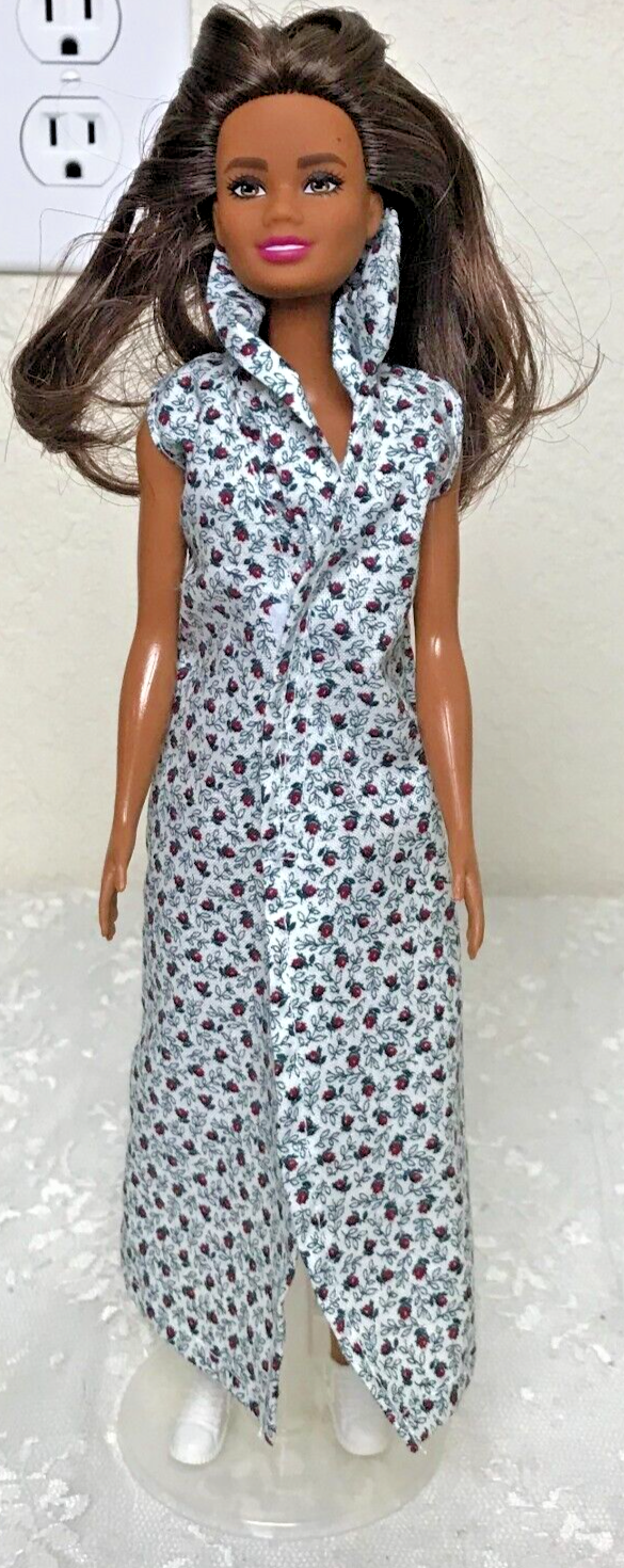 2015 Mattel Barbie Dk Brown Hair Brown Eyes Rigid Body 1987 Head Handmad... - $11.39