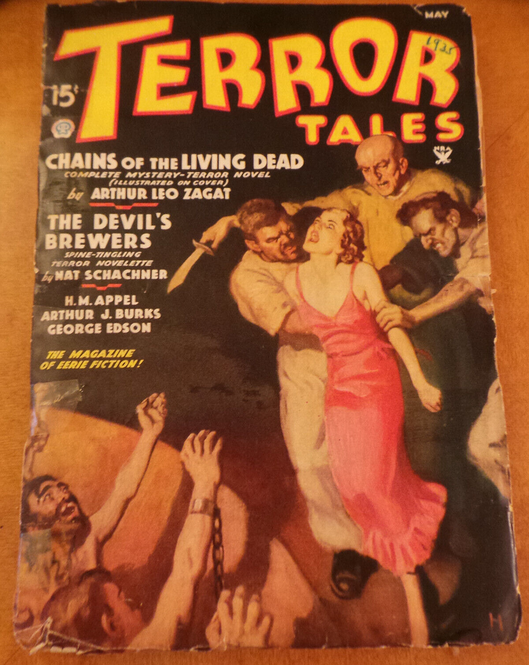 Primary image for Terror Tales Pulp Magazine from May 1935 great Howitt cover art of Captive GG