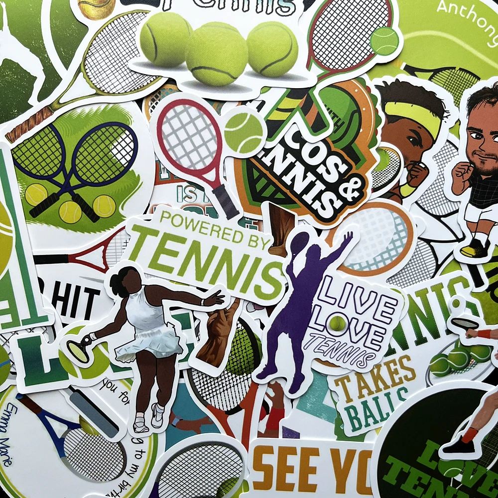 Sporting 10/50 Pcs Tennis Sportings Q Version Star Cartoon Graffiti Sticker Deco - £23.89 GBP