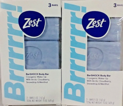 2 Packs Zest 15 Oz Brrrrrr BarSHOCK Cryogenic Wake Up Arctic Cloudberry 3 Ct  - $19.95