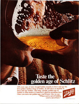 Vintage 1969 The Golden Age Of Schlitz Advertising Ad Advertisement - $5.99