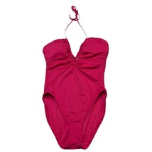 Michael Kors Swimsuit Womens 10 Electric Pink One Piece Double Keyhole H... - $31.63