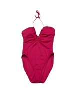 Michael Kors Swimsuit Womens 10 Electric Pink One Piece Double Keyhole H... - $44.42 CAD