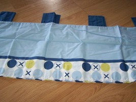 Simply Baby Nojo Nursery Room Window Treatment Valance Hugs &amp; Kisses Boy Blue N - £11.15 GBP