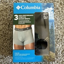 Columbia Men’s Cotton Stretch Boxer Briefs XL (40-42) 3 Pack Black - $23.36