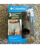 Columbia Men’s Cotton Stretch Boxer Briefs XL (40-42) 3 Pack Black - £18.22 GBP