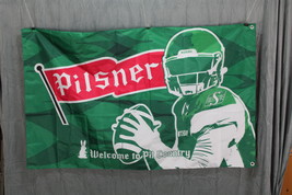 Saskatchewan Roughrider Flag - Quarterback Pilsner Promo - Double Sided Flag - £30.67 GBP