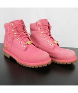 Juniors 6 Timberland® Premium 6-Inch Boot Pink Lace Up Hiking Outdoor - $27.05 CAD