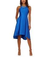 Adrianna Papell Rhinestone High-Low Dress Ultra Blue Size 4 $179 - $88.11