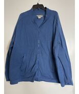 Duluth Trading Men's 3XL  Jacket Blue Cotton Blend Zip Up - $33.96