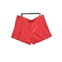 Nautica Shorts Womens Size XL Rose Coral Linen Blend Pull On Drawstring Summer  - £10.86 GBP