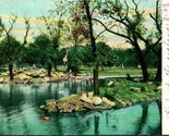 Vtg Cartolina 1906 Allegheny Park Lago Pittsburg, Pa - £3.82 GBP