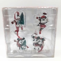 Disney’s Holiday Collection Mickey Minnie Goofy Skating Set of 4 Ornaments - £26.16 GBP