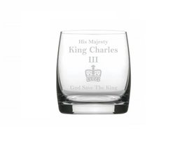 His Majesty King Charles III God Save The King Wine Glass, Royal Memorabilia, Ro - £15.49 GBP+