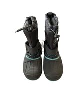 Cat &amp; Jack Kids Winter Snow Boots Black Teal Waterproof Insulated Size 3... - $365.33 MXN