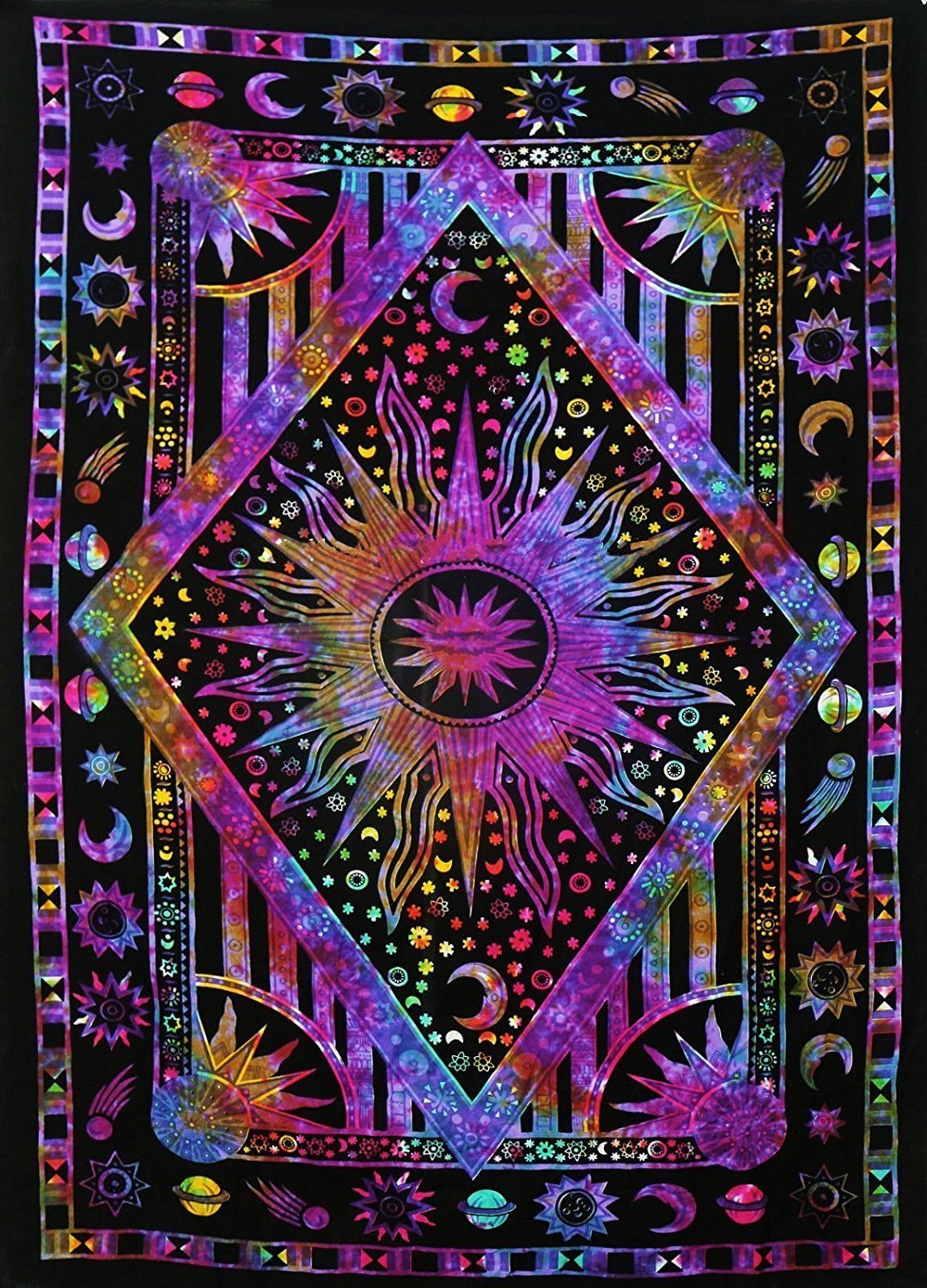 Wall-mounted sun moon tapestry psychedelic tapestry bohemian wall-mounte... - $10.73+