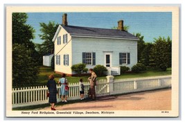 Henry Ford Birthplace Dearborn Michigan MI UNP Linen Postcard S8 - £2.32 GBP