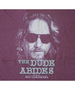 The Big Lebowski Movie The Dude Abides Logo Purple T-Shirt Size SMALL NE... - £11.40 GBP