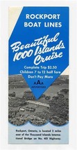 Rockport Boat Lines Brochure 1000 Islands Cruise Ontario  - £14.01 GBP