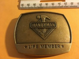 Vintage 1996 Handyman Club of America Metal Belt Buckle - $19.99