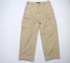 Vintage Abercrombie &amp; Fitch Mens 34x31 Distressed Wide Leg Cargo Pants Brown - $79.15