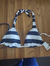 Womens Navy Stripe Size Large Bikini Top-Brand New-SHIPS N 24 HOURS - £23.18 GBP