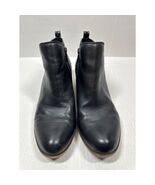 Lucky Brand Basel Black Napa Leather Ankle Zip Boots Bootie Womens Size 9.5 - $499.72 MXN