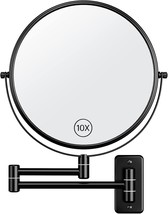 Anfauny 9-Inch Wall-Mounted Makeup Mirror With A 1X/10X Double-Sided Magnifying - $39.99