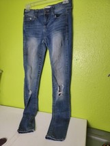 Mudd FLX Stretch Jeans Size 1 Mid Rise Vintage Skinny Distressed  - $19.60