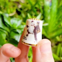 Vintage 1979 Gorham Norman Rockwell Christmas Edition Snowman Fine China Thimble - $16.99