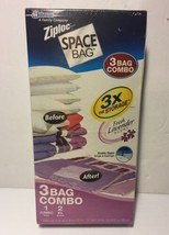 Ziploc Space Bag 3 Bag Combo 3X The Storage New &amp; Sealed - £15.09 GBP