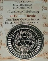 1oz silver rare 2017 six slave queens #2- slave bride silver shield wth  coa - £52.45 GBP