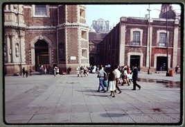 1969 Old Basilica Our Lady of Guadalupe Grounds, Mexico City Color Slide - $3.47