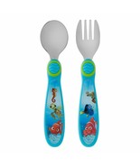 The First Years Disney Finding Nemo Easy Grip Fork &amp; Spoon Flatware 9 Mo... - £10.23 GBP
