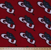 Fleece Gonzaga University Bulldogs Red College Fleece Fabric Print A605.10 - £5.57 GBP