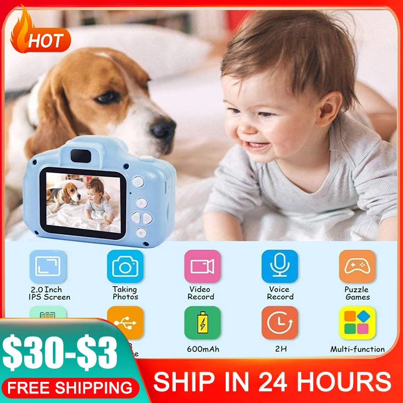Children Kids Camera Portable Selfie Digital Video Recorder with 32GB Memory - £8.90 GBP+