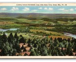 Birds Eye View Allis State Park Northfield Vermont VT Linen Postcard N25 - $2.92
