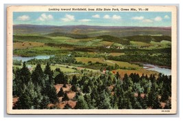 Birds Eye View Allis State Park Northfield Vermont VT Linen Postcard N25 - £2.28 GBP