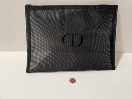Dior Beauty Black Makeup Bag Pouch Toiletry Mesh Storage Travel - $39.99
