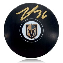 Logan Thompson Autographed Vegas Golden Knights Logo Hockey Puck COA IGM... - £57.22 GBP