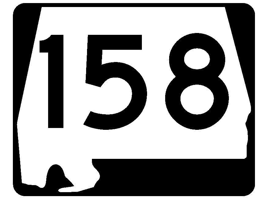 Primary image for Alabama State Route 158 Sticker R4557 Highway Sign Road Sign Decal