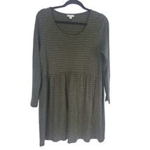 J. Jill Pure Jill Tunic Dress M Womens Green Long Sleeve Knee Length Pullover - £17.74 GBP