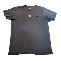 SUPREME Distressed T-Shirt Black Grey Embroidered Logo (Men&#39;s Size XL) A... - £23.64 GBP