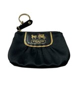 Coach Satin Wristlet/Coin Purse Black With Gold Accents Horse &amp; Carriage... - $58.46 CAD