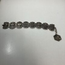 Paris France Souvenir Silver Plated Panel Bracelet - $41.55 CAD